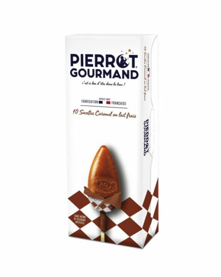 Etui de 10 sucettes Caramel au lait frais