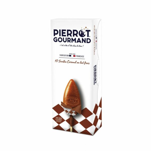 Etui de 10 sucettes Caramel au lait frais