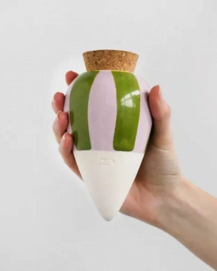 Olla Rayé vert & lilas
