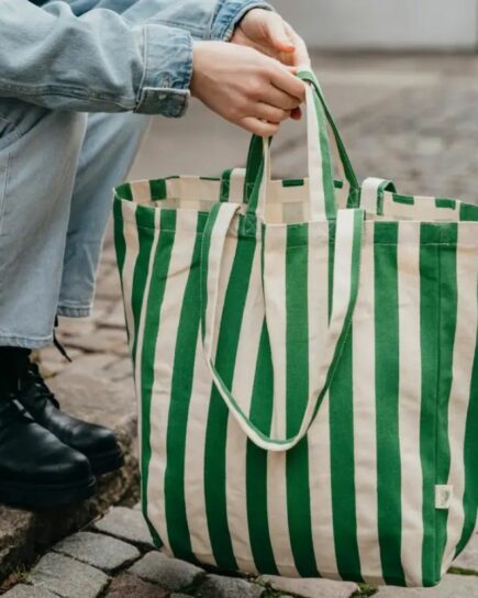 Totbag - Rayures Vert