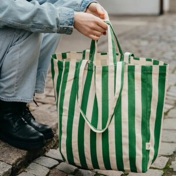 Totbag - Rayures Vert