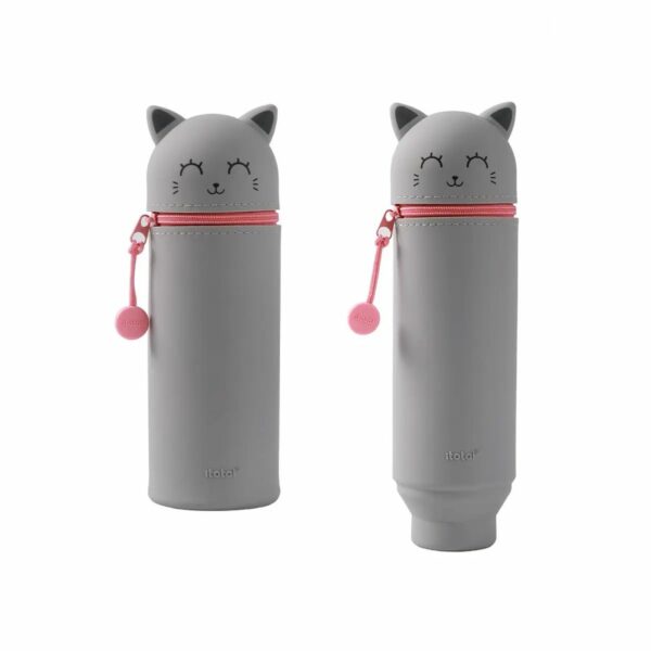 Trousse en silicone Grey Cat