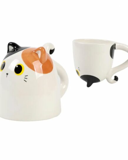 Tasse en céramique Up & Down Orange Chat