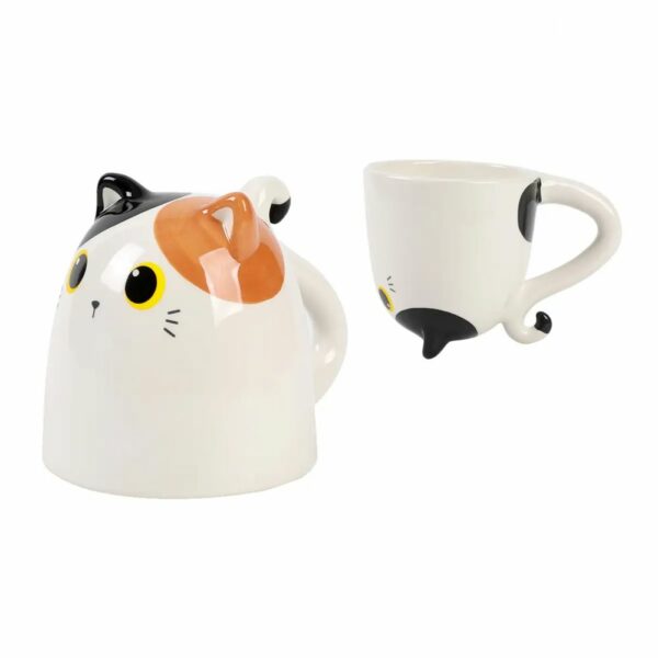 Tasse en céramique Up & Down Orange Chat