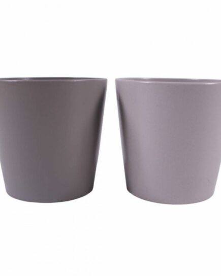 Cache-pot en céramique gris - Stockholm