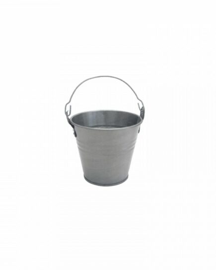 Seau en zinc naturel avec anse 13cm