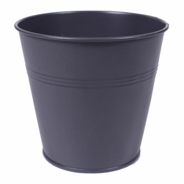Cache-pot 3 bandes  - Candide - Gris anthracite