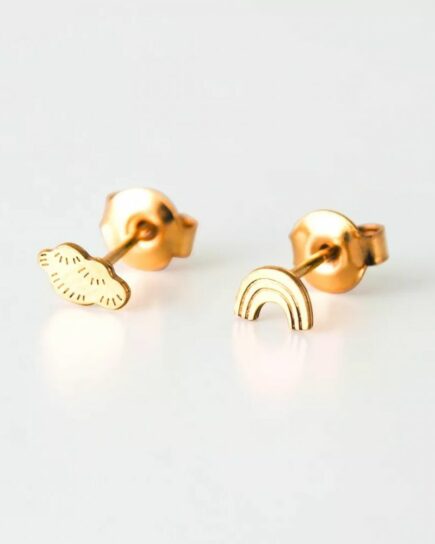 Boucles d'oreille Arc-en-ciel et nuage