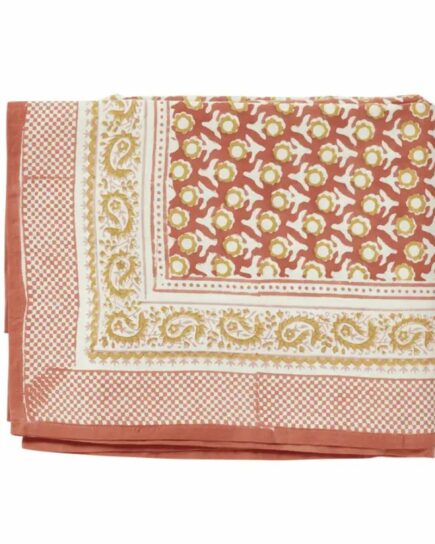 Nappe à motif floral indien Isha Écureuil