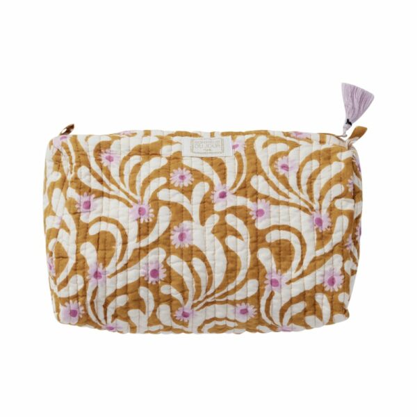 Trousse de toilette coquelicots olive