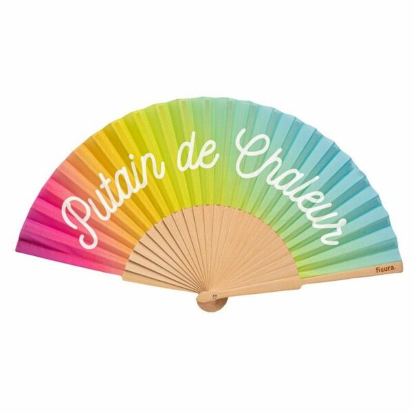 Éventail « Putain de chaleur » arc-en-ciel - Phosphorescent