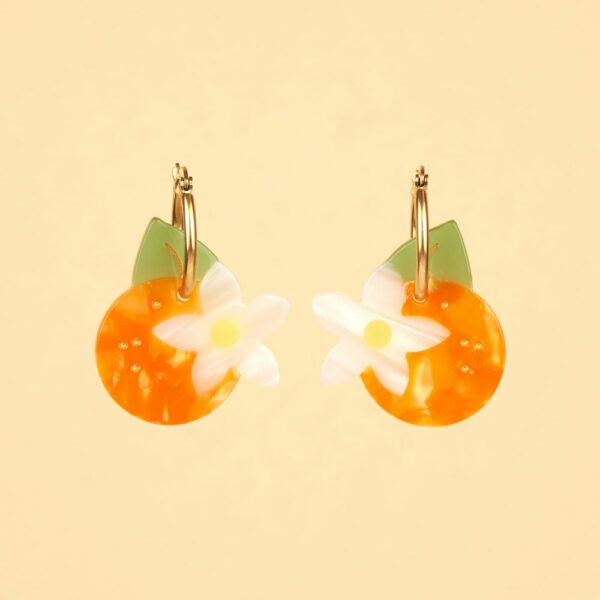 Boucles d'oreilles Fleur d'oranger