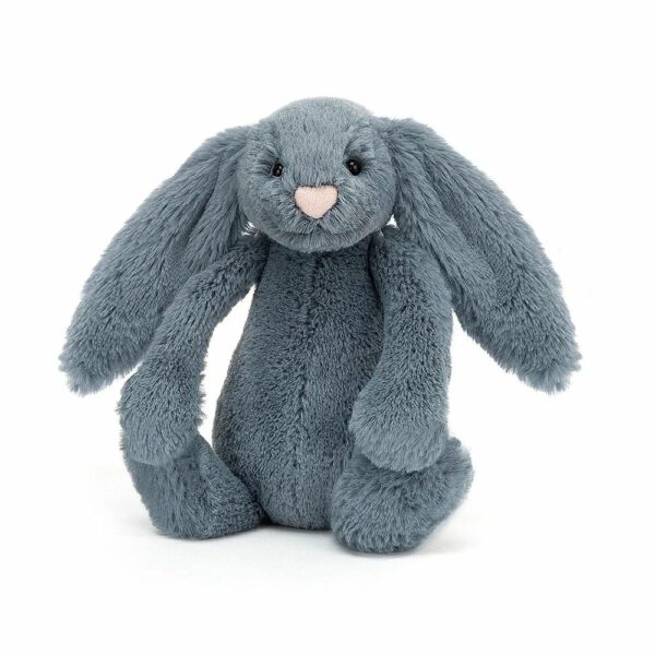 Peluche Petit lapin bleu-gris timide