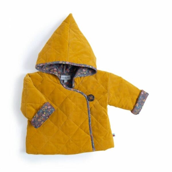 ELIETTE Manteau velours milleraies curry Pomme des bois
