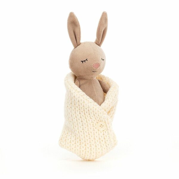 Peluche Lapin dans sa couverture