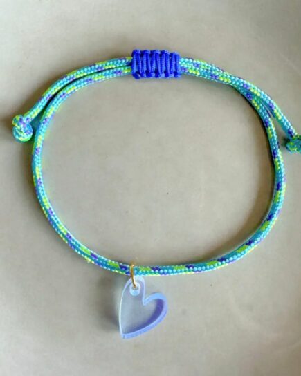 Bracelet Lume Charms - Cœur Néon Bleu