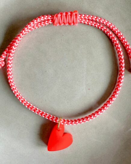 Bracelet Lume Charms - Cœur Néon Rouge