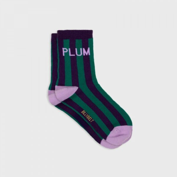 Chaussettes rayées - Plum