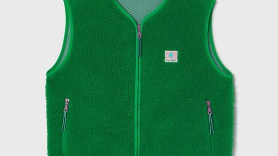 Veste sherpa femme zippée sans manches - Vert