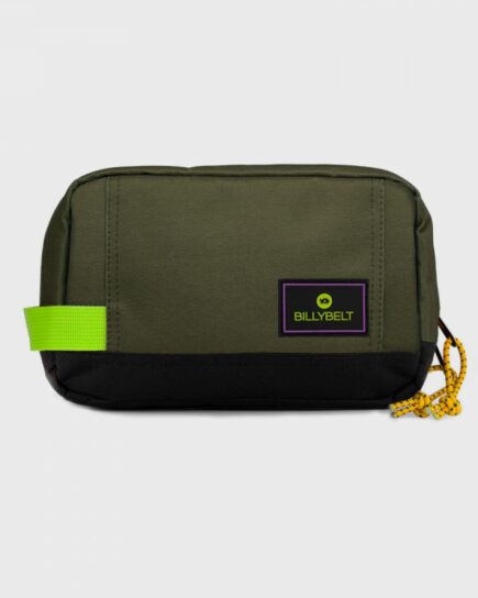 Trousse de toilette Kaki et noir - 100% polyester recyclé