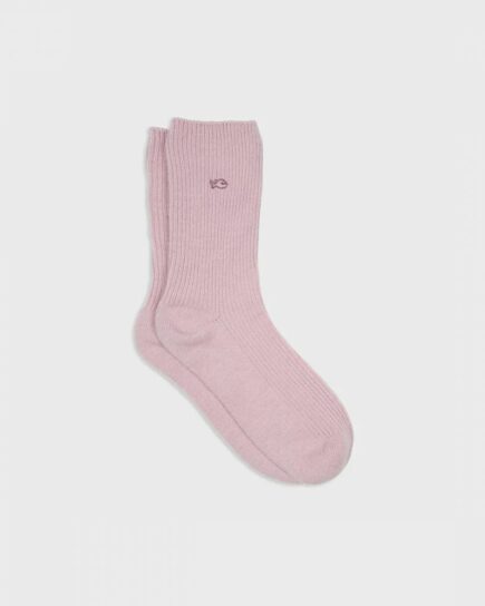 Chaussettes en laine avec angora - Rose