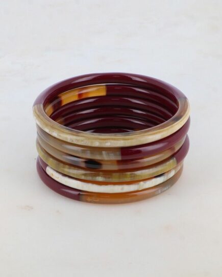 Jonc en corne de buffle laquée