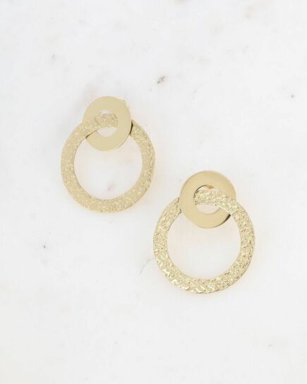 Boucles puces - double cercle, lisse et texturé