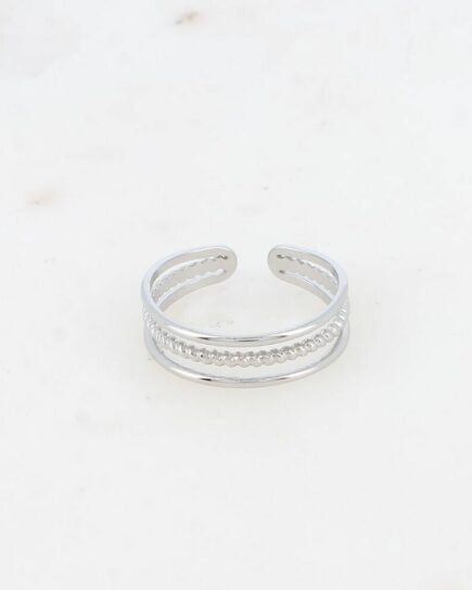 Bague - 3 anneaux, lisses et torsadé