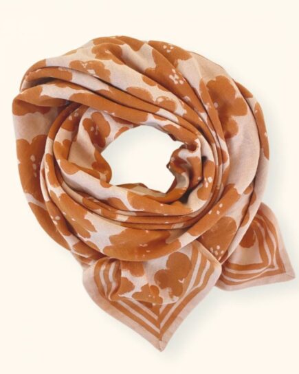 Big Foulard Latika "Flora Bold" - Orange
