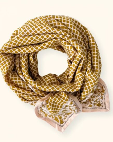 Big Foulard Latika "Mosaïc" - Tobacco