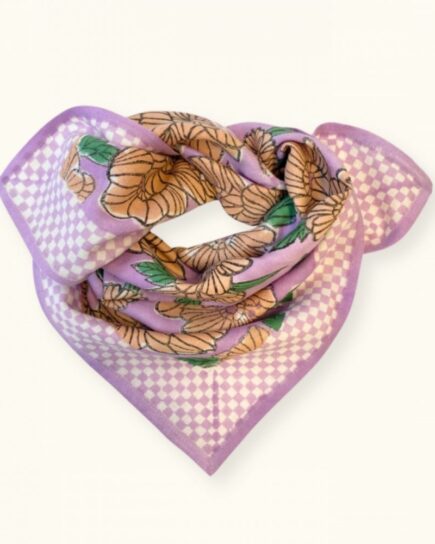 Small Foulard Manika "Bloom" - Lavande