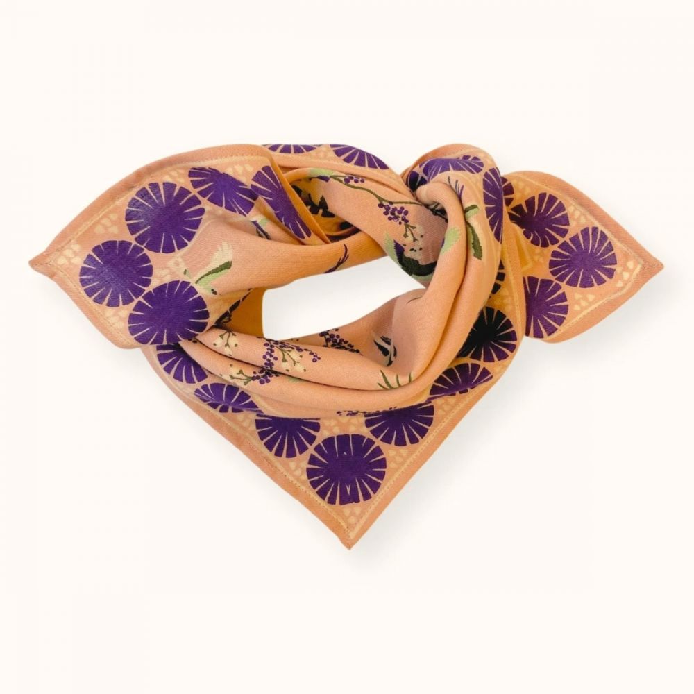 Small Foulard Manika "Cerisier" - Blush