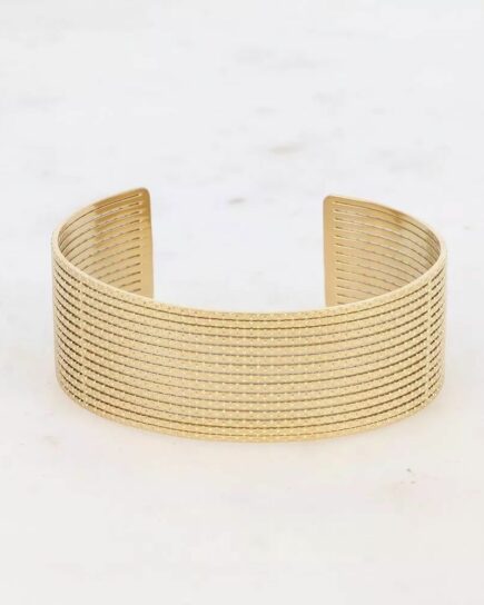 Manchette Sofi - motif martelé et ajouré