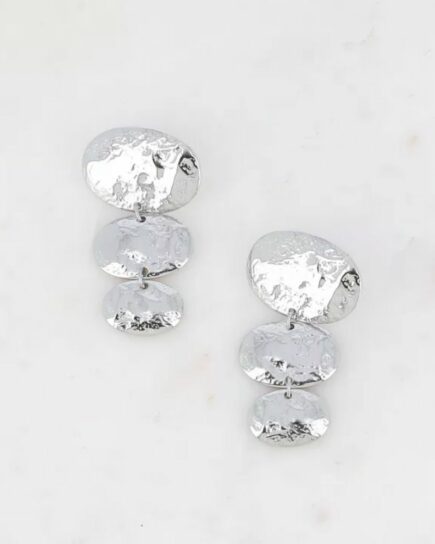 Boucles pendantes - 3 pièces ovales texturées