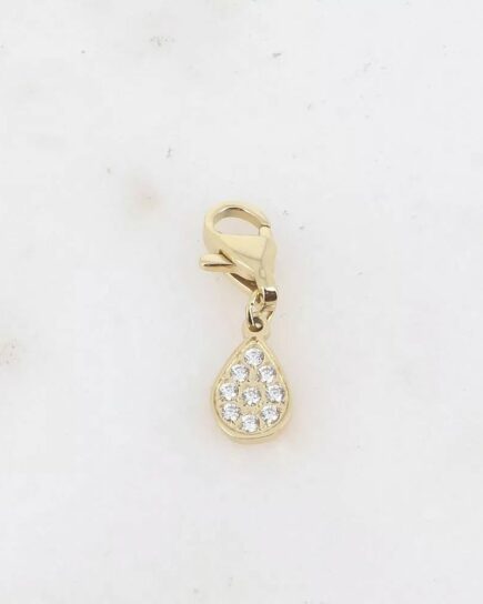 Charm - goutte sertie d'oxydes de zirconium