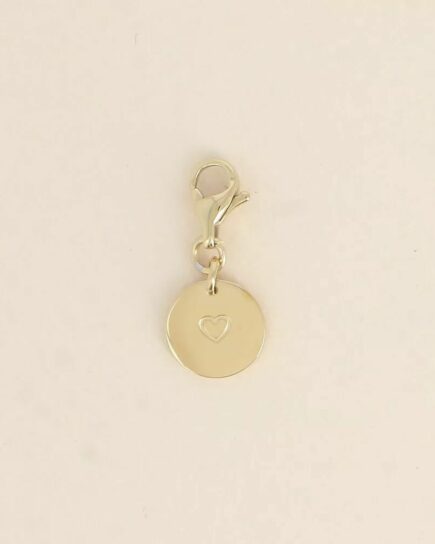 Charm - rond avec coeur gravé