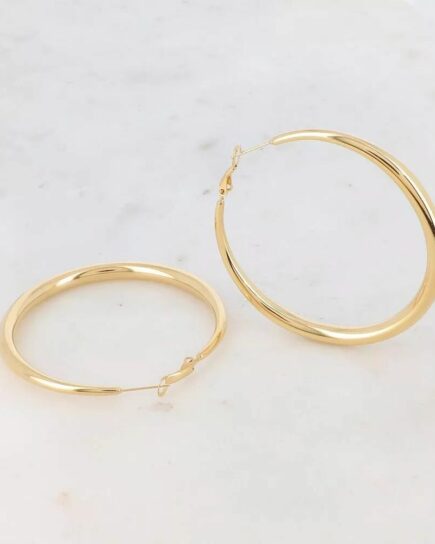 Créoles - Croissant de lune 60mm - Doré