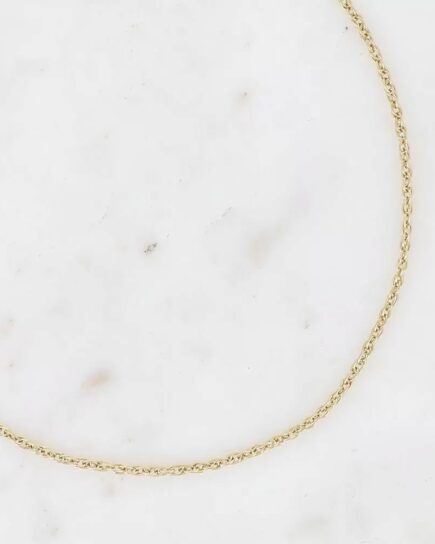 Collier - maille anneaux ovales torsadés fins