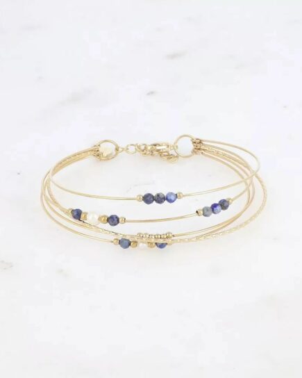 Jonc Ophélia - Agate bleue