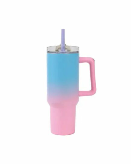 Mug de voyage 1200 ml dégradé rose/bleu