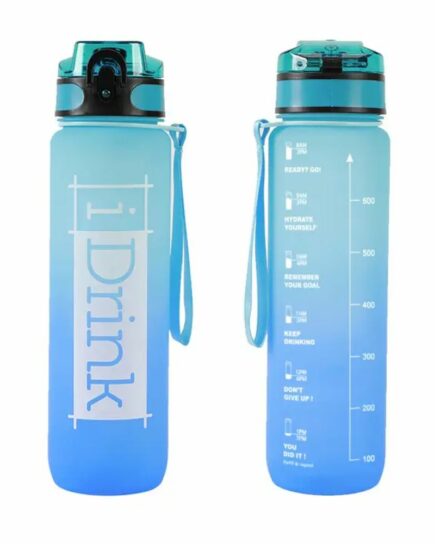 Gourde Tritan 1000 ml bleu clair et bleu