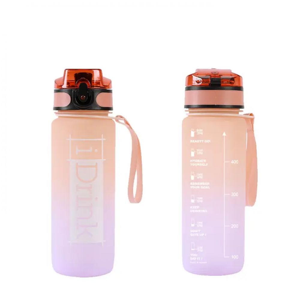 Gourde Tritan 750 ml orange et lilas