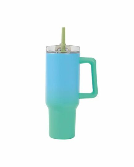 Mug de voyage 1200 ml dégradé vert/bleu
