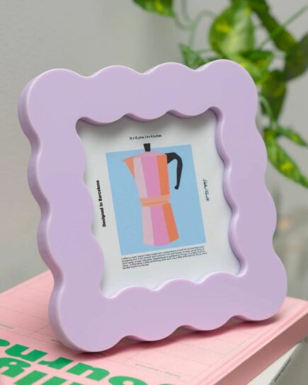 Cadre photo pétale acrylique violet (m)