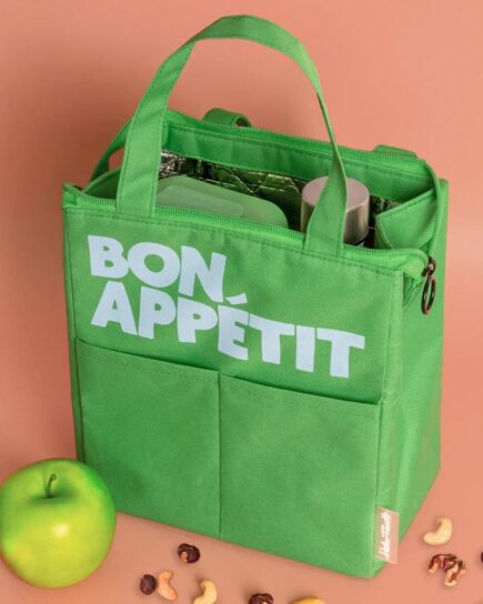 Sac à lunch isothermique bon appétit vert bouteille
