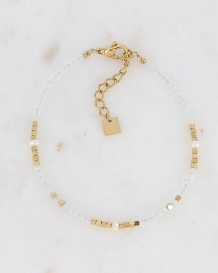 Bracelet Bracéline - Agathe blanche