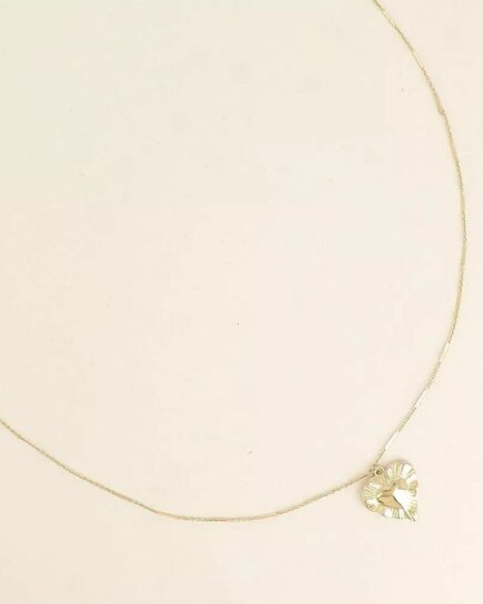 Collier - pendentif coeur texturé