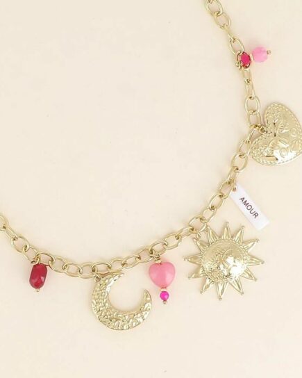 Collier - plaquette nacrée "AMOUR"