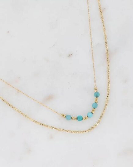 Collier 2 rangs Maximilien - Amazonite