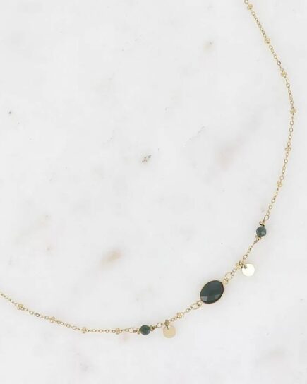 Collier Azalée - Agate mousse